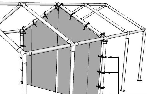 Eight shirts arranged on table in black, olive, grey, blue, white, red, mustard, and green.